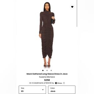 REVOLVE Brown Long Sleeve Dress